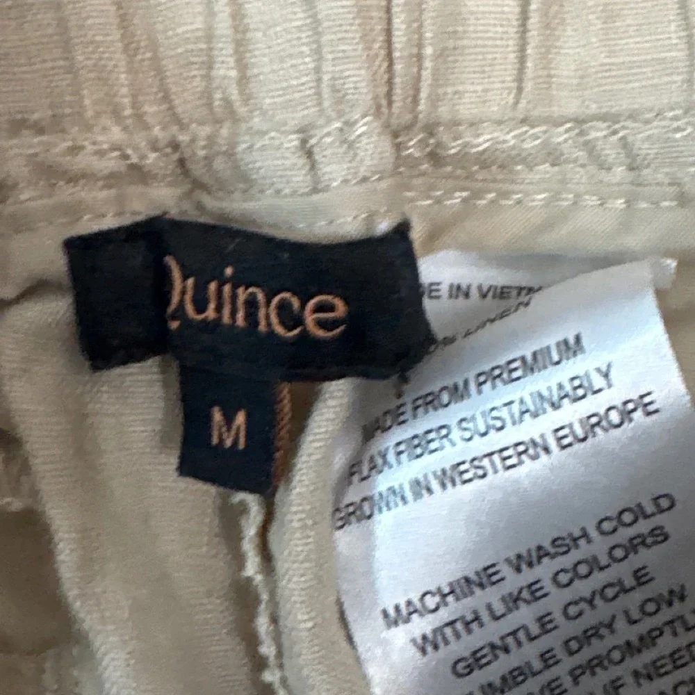 Quince Wide-Leg Linen Pants in Natural